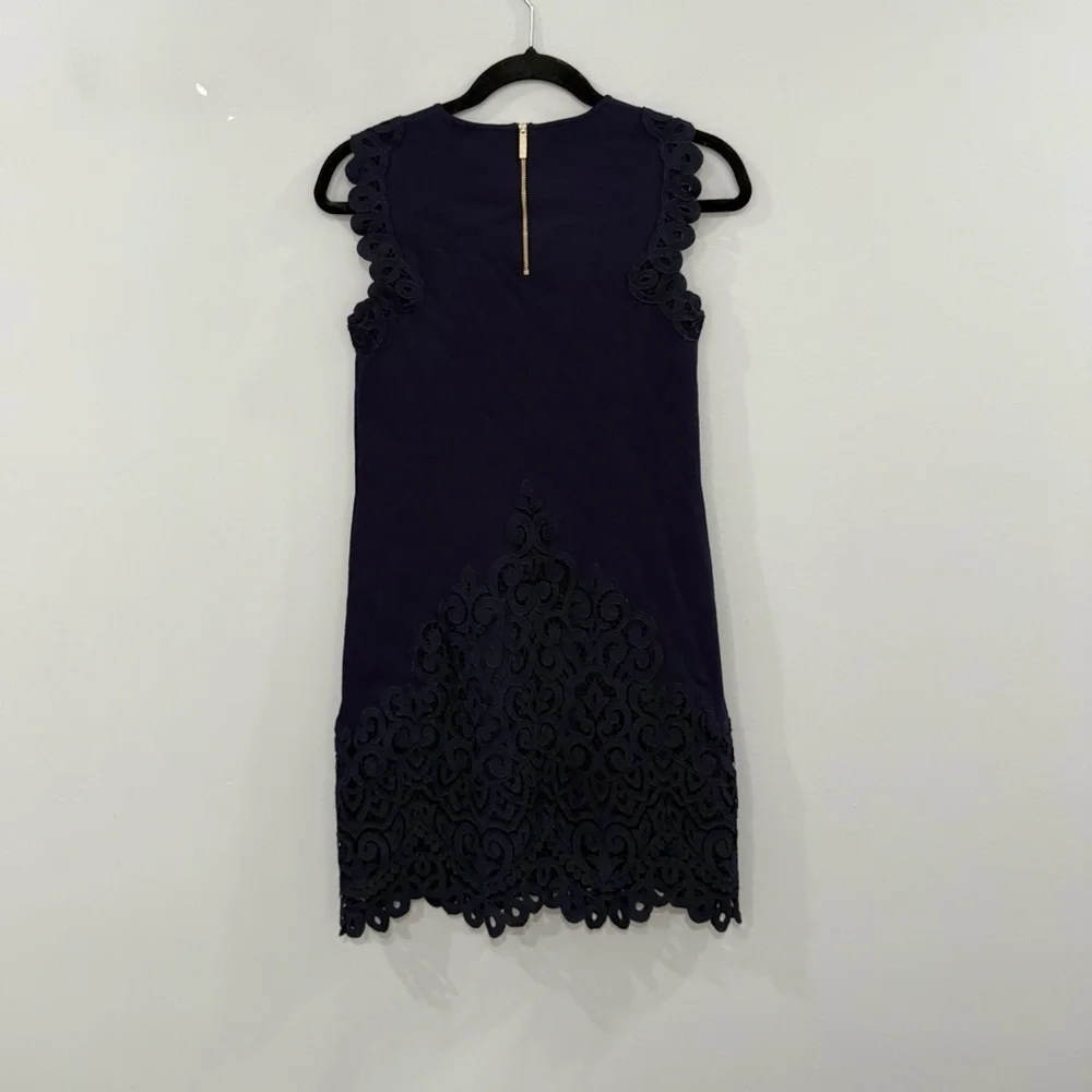 Ted Baker Dress Luccia Mini Lace Sleeveless in Navy